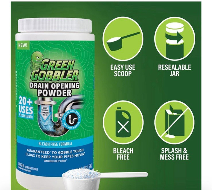 Drain Clog Remover and Drain Opening/Cleaning Powder 20+ Uses 3.31 lbs