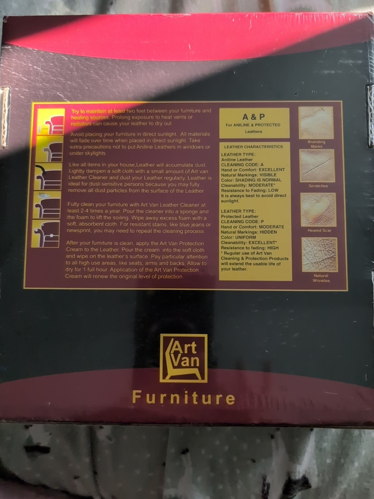 Art Van Leather Protection & Cleaning Kit NEW SEALED Discontinued Product!