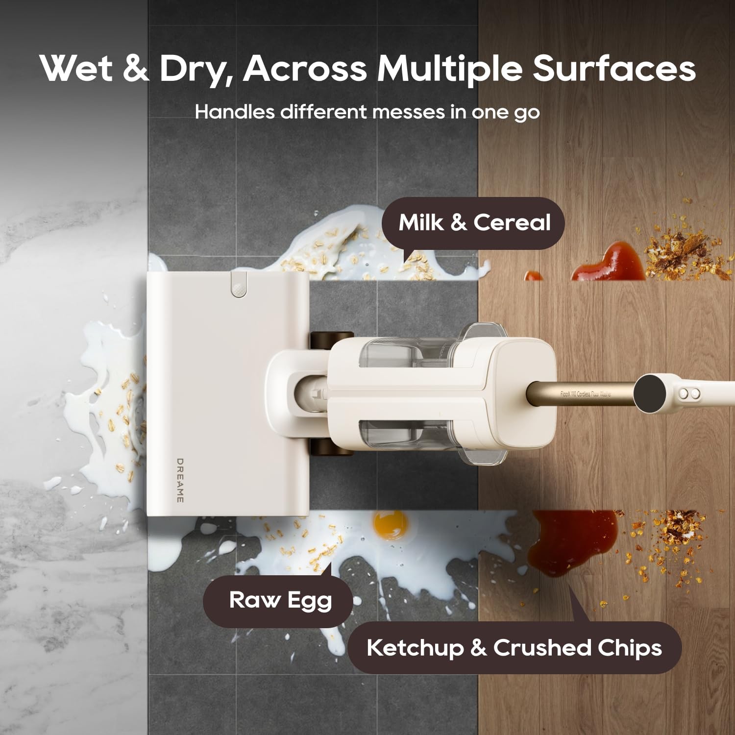 DREAME FloorX 110 Plus Cordless Wet Dry Mop, Cordless Wet Dry Cleaner with 60…
