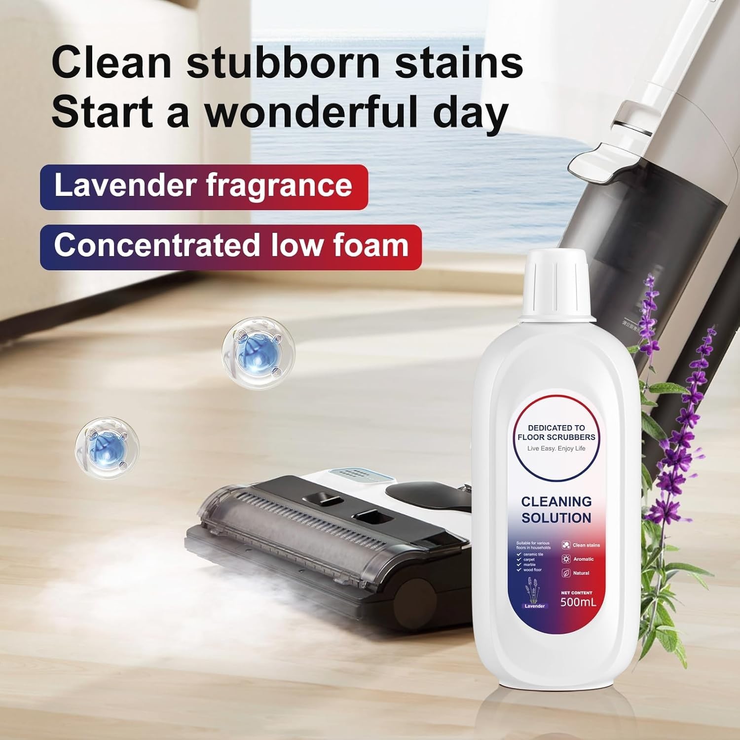 Lavender Scented Floor Cleaning Solution Liquid Concentrate 1 Bottle