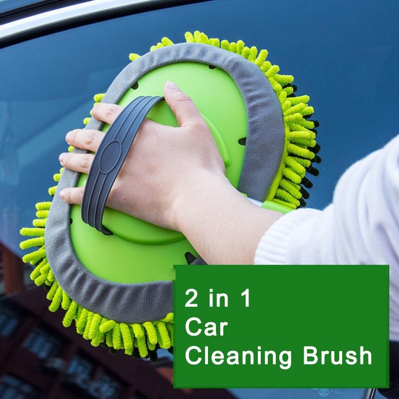 Car Wash Mop Brush Chenille Microfiber Telescopic Long Handle Cleaning Kit Soft