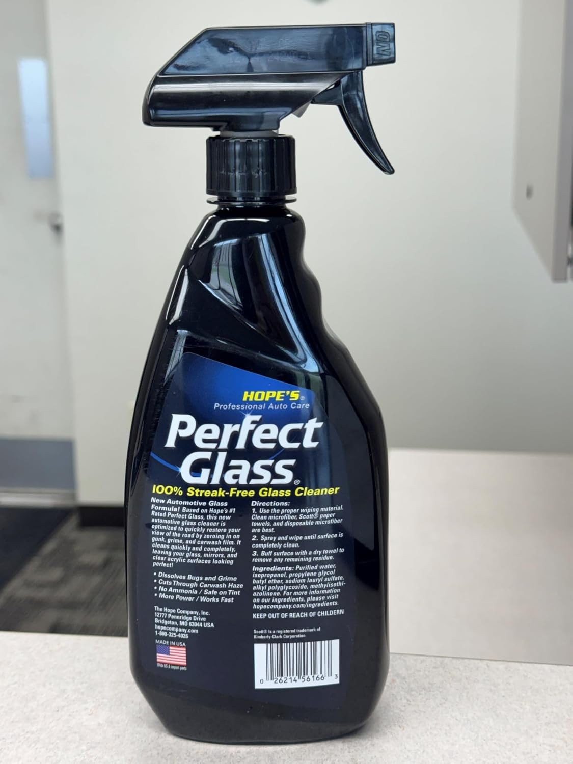 Streak-Free Tint Safe Glass Cleaner for Cars and Vehicles Auto Window Cleaner