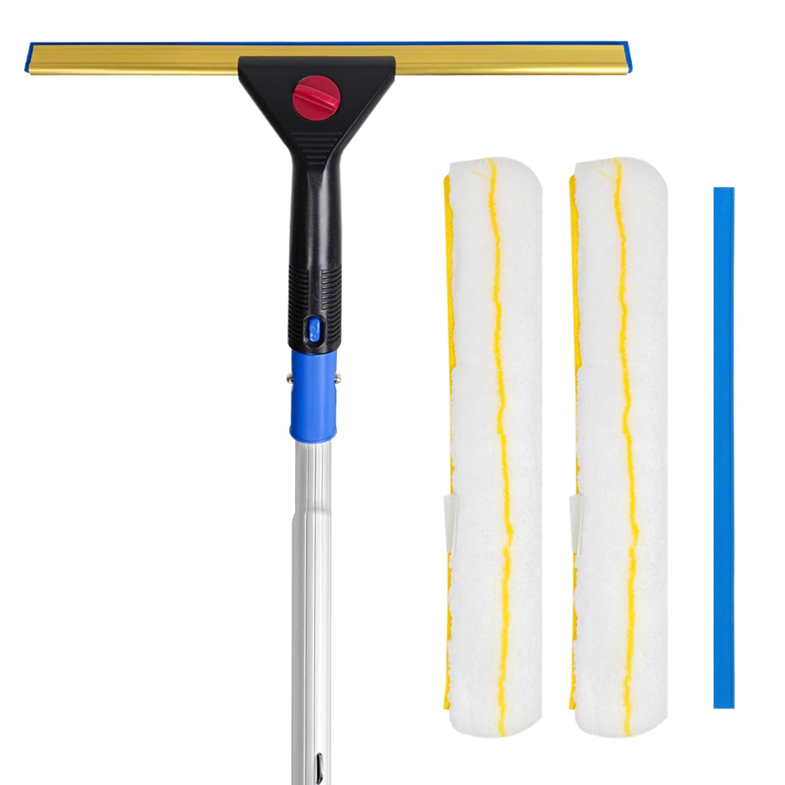 2 in 1 Window Squeegee & Squeegee Broom, 13.78″ Heavy Duty Floor Squeegee Mop…