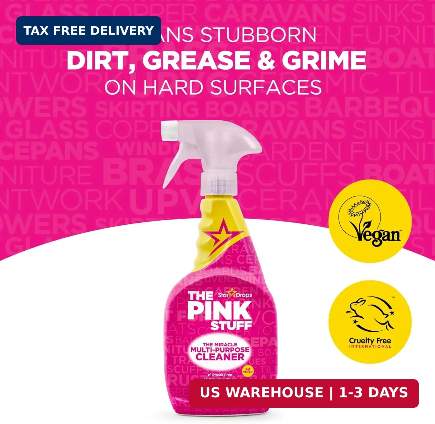 Stardrops The Pink Stuff Miracle Multi-Purpose Cleaner – Removes Grease, Grime,