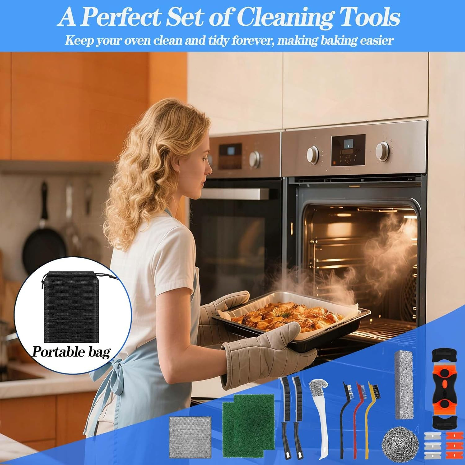Heavy Duty Oven Cleaner Tools, 12 Pcs Oven Cleaning Accessories, Oven Cleanin…