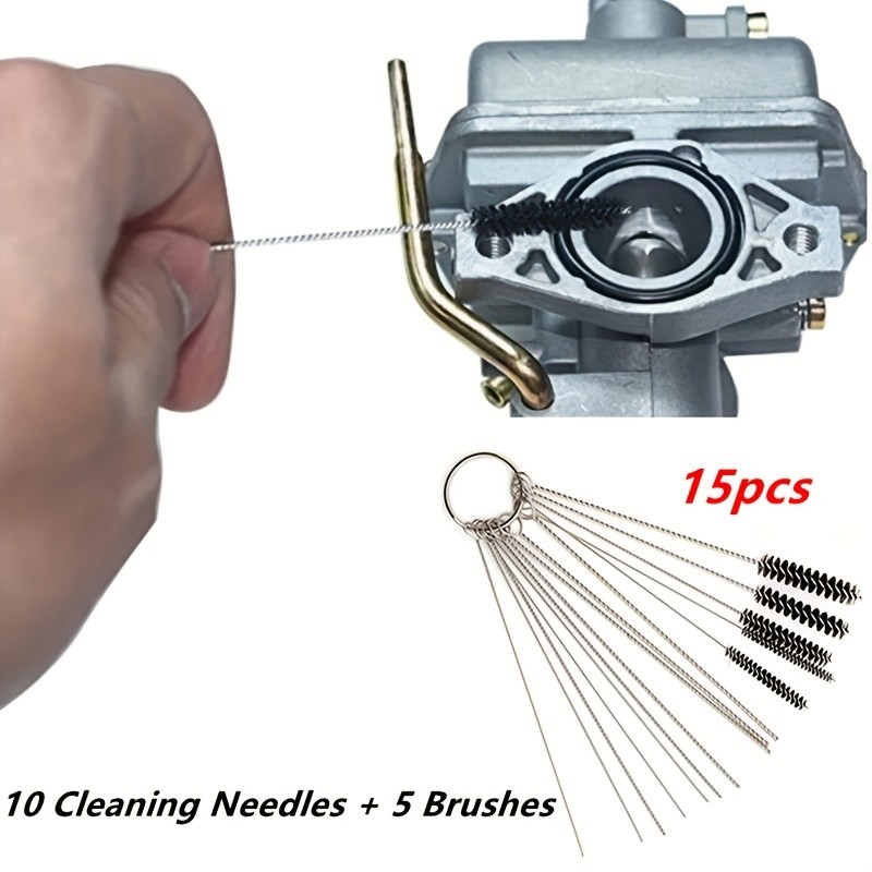 Premium Quality Reliable 15-Piece Carburetor Cleaning Brushes for Car Motorcycle