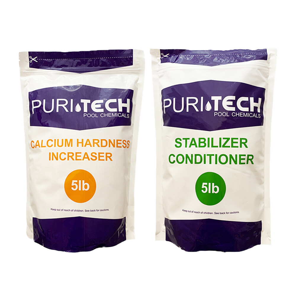 Puri Tech Chemicals 5lb Calcium Hardness Increaser & 5lb Stabilizer Conditioner