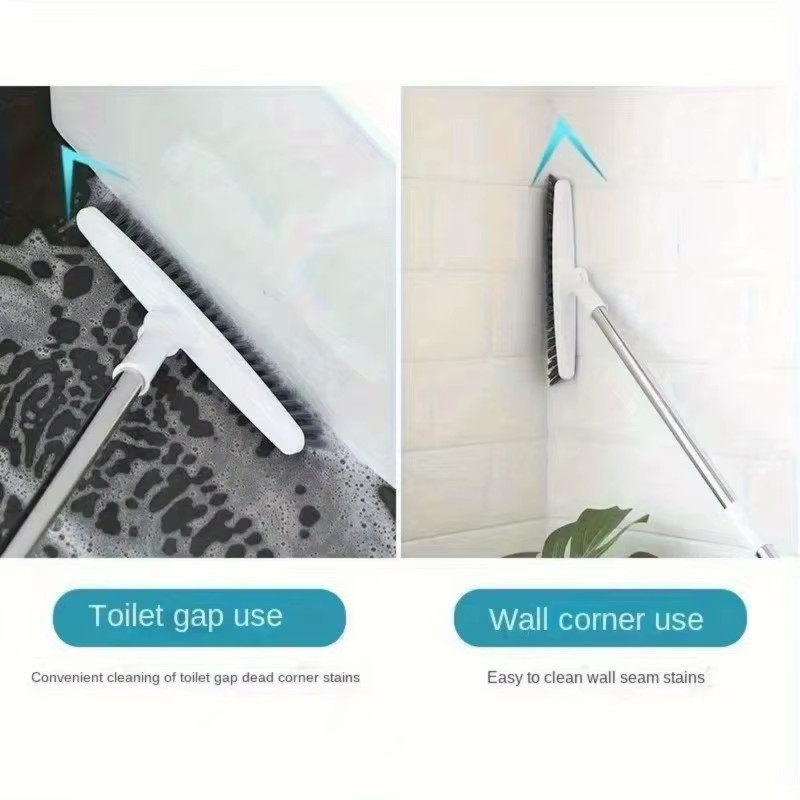 1Pc Bathroom Floor Brush for Hotel, Hard Bristle Scrub Brush, Long Handle Bathro