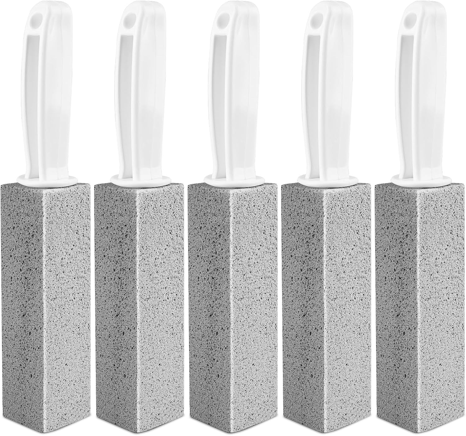 Toilet Pumice Stone with Handle, 5 Pack Pumice Stone Toilet Bowl Cleaner, Hard W