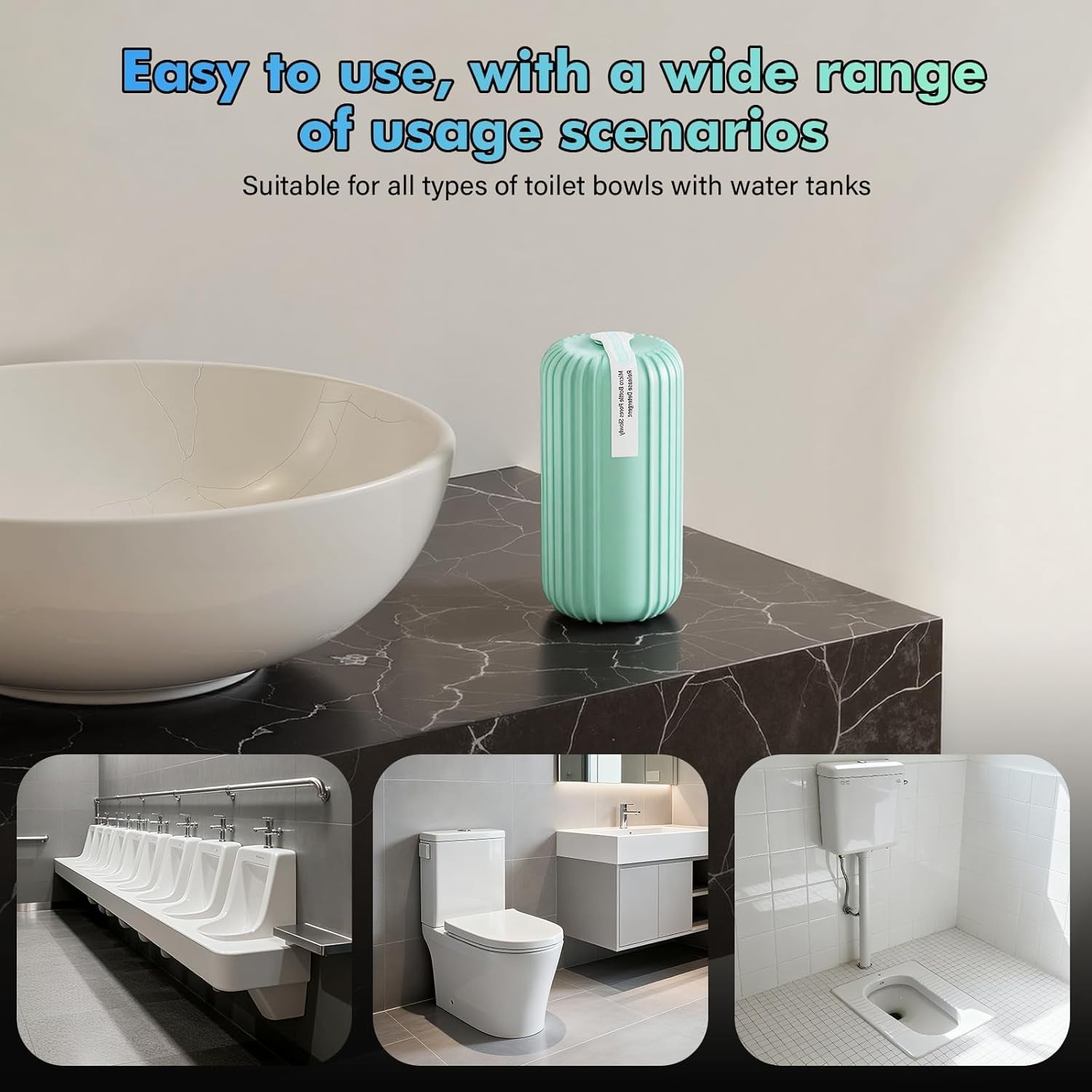 Non-Toxic 2-Pack Toilet Bowl Cleaner for All Toilets & Septic Systems