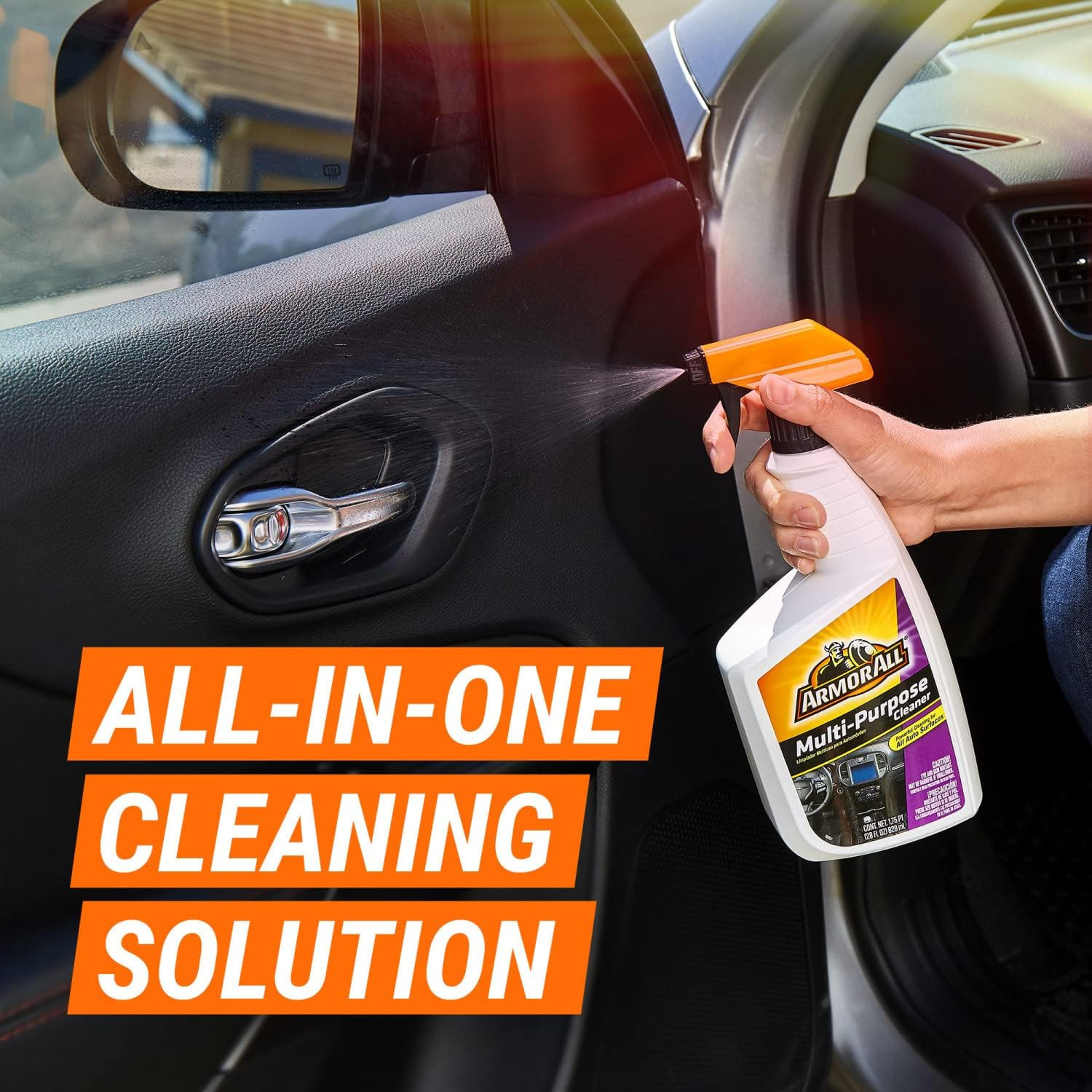 Armor All Multi Purpose Cleaner , Car Cleaner Spray for All Auto Surfaces, 16 Fl
