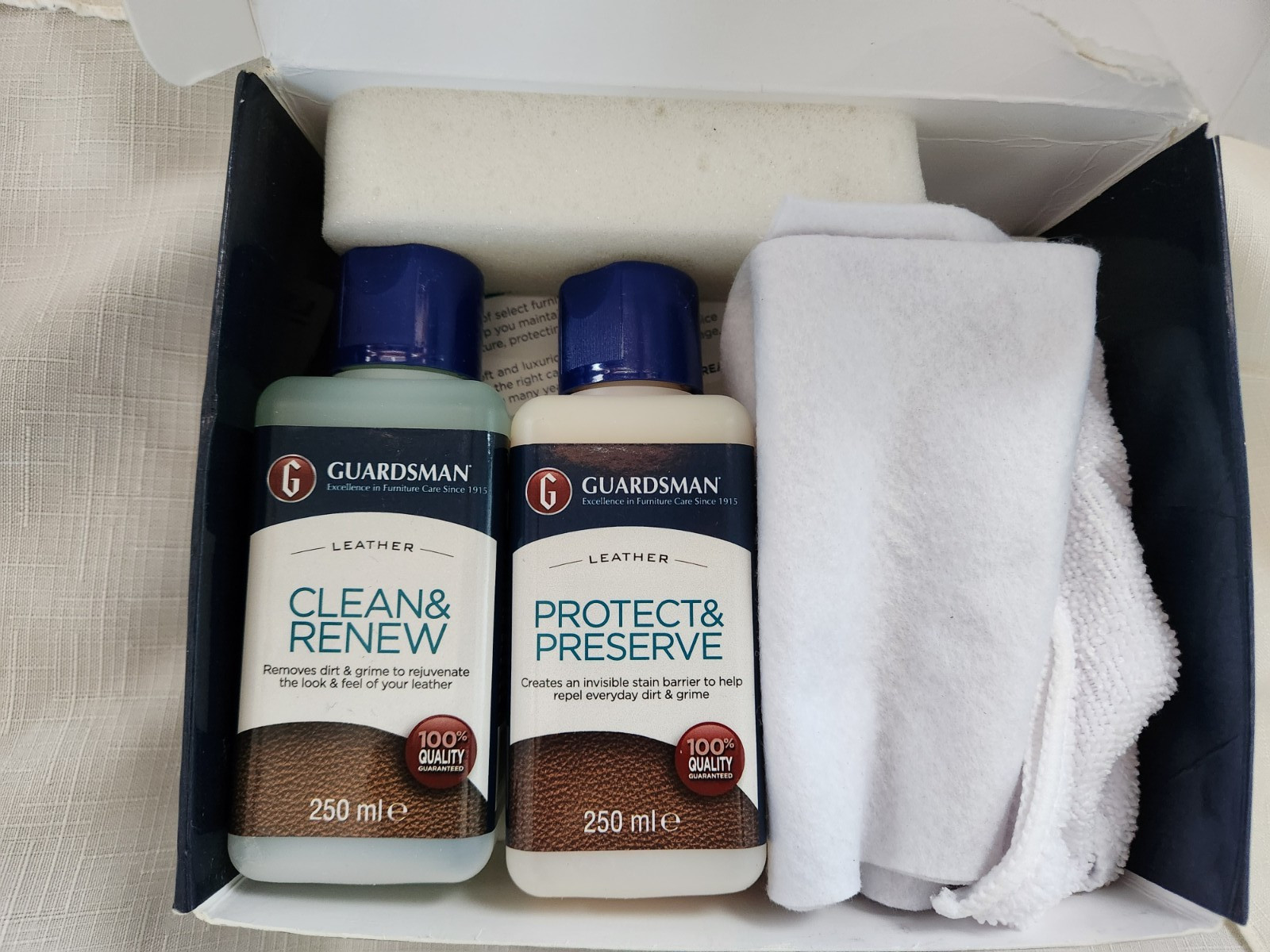Guardsman Leather Care Kit – Clean & Renew Leather Protect & Preserve & cloths