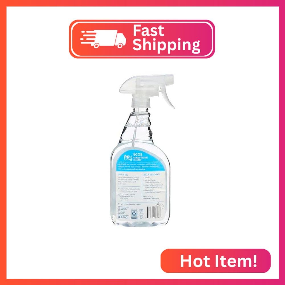 Earth Friendly Products Window Cleaner with Vinegar, 22 Oz