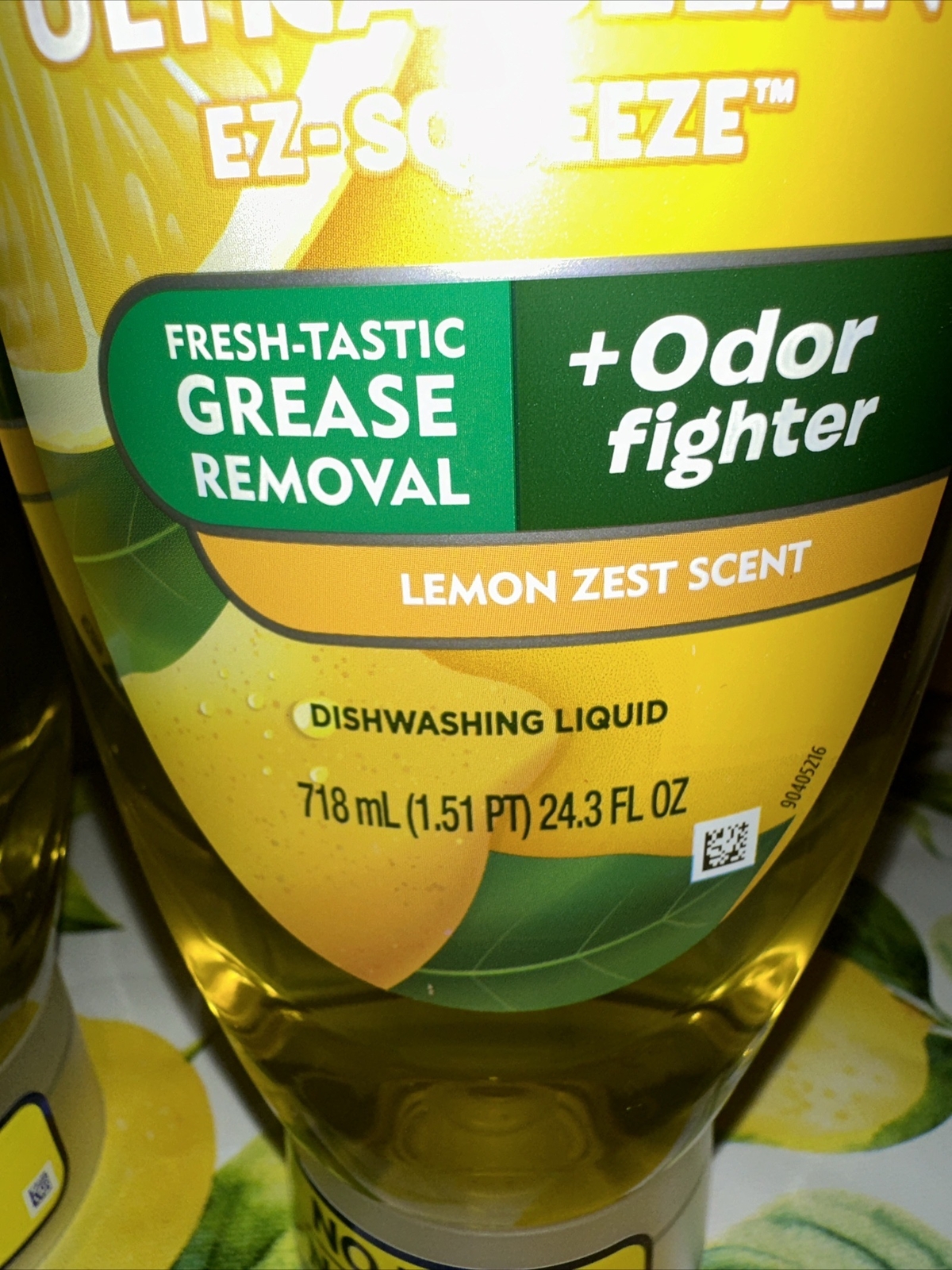 GAIN Lemon Zest Scent Ultra Clean Dishwashing Liquid EZ-Squeeze 24.3fl.oz X 2