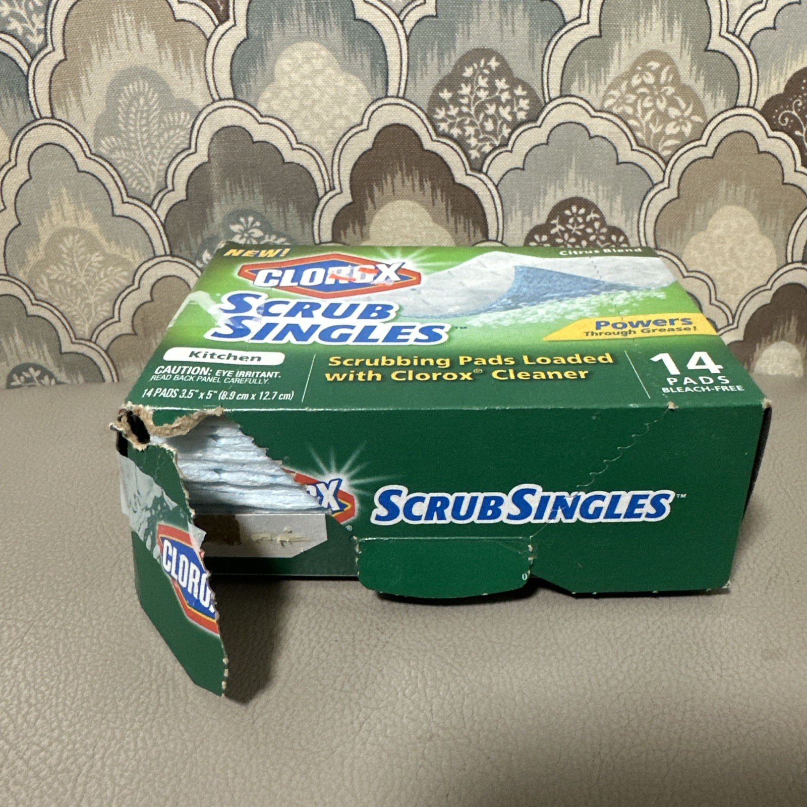 CLOROX Scrub Singles Kitchen Pad Citrus Blend 14 Pads Discontinued New In Box