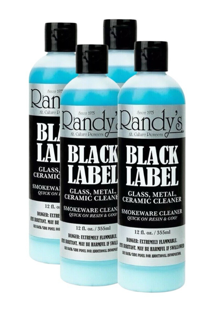 Randy’s Black Label Glass Cleaner 4 Pack – 12oz Bottles – Glass Metal Ceramic