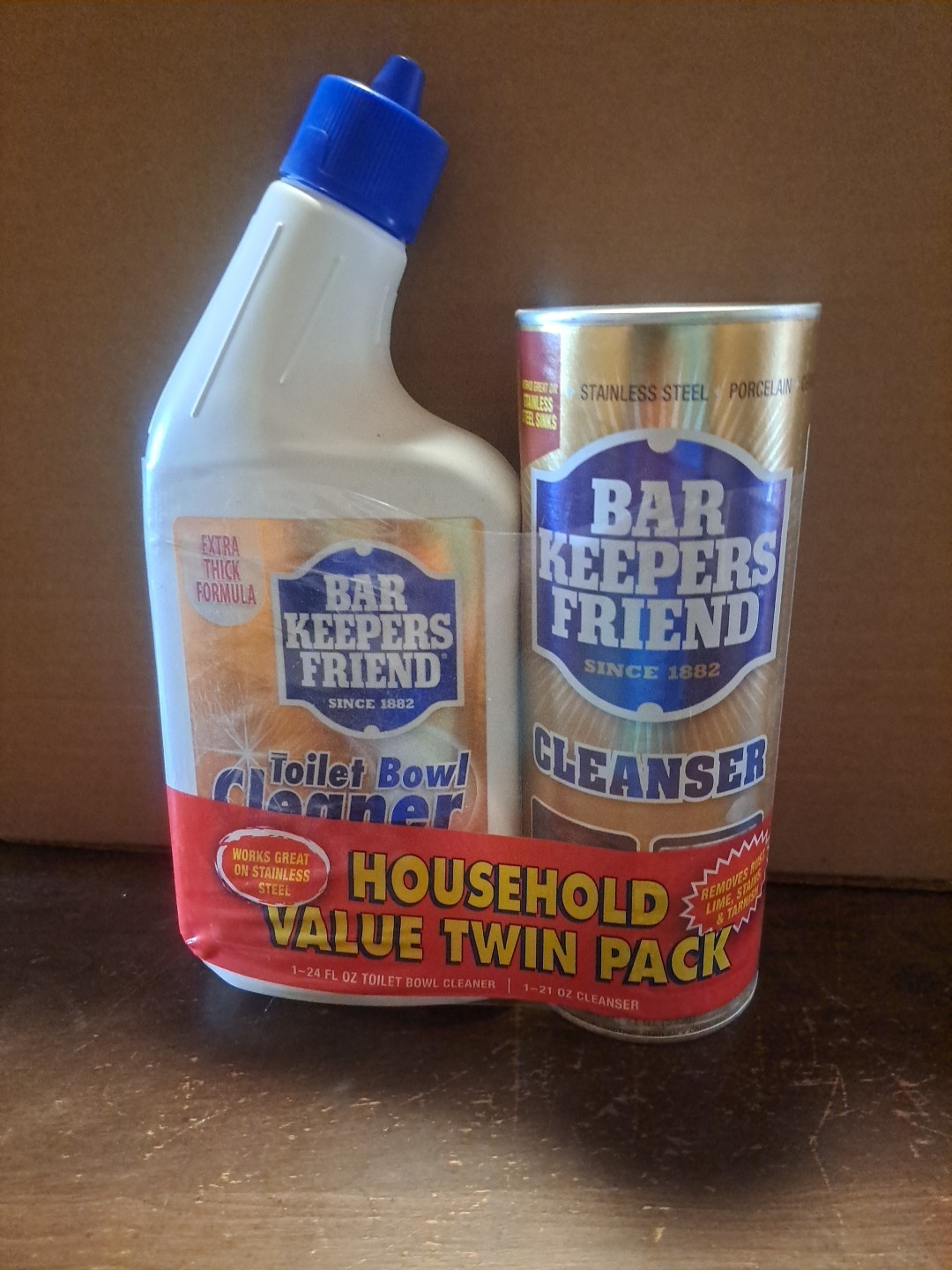 Bar Keeper’s Friend Bathroom Twin Pack Toilet Bowl Cleaner Powdered Cleanser
