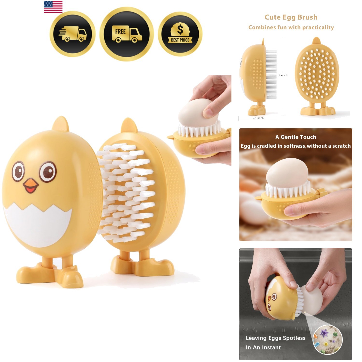 Egg Washer Cleaner for Fresh Eggs, Universal Egg Wash and Brush Scrubber for …