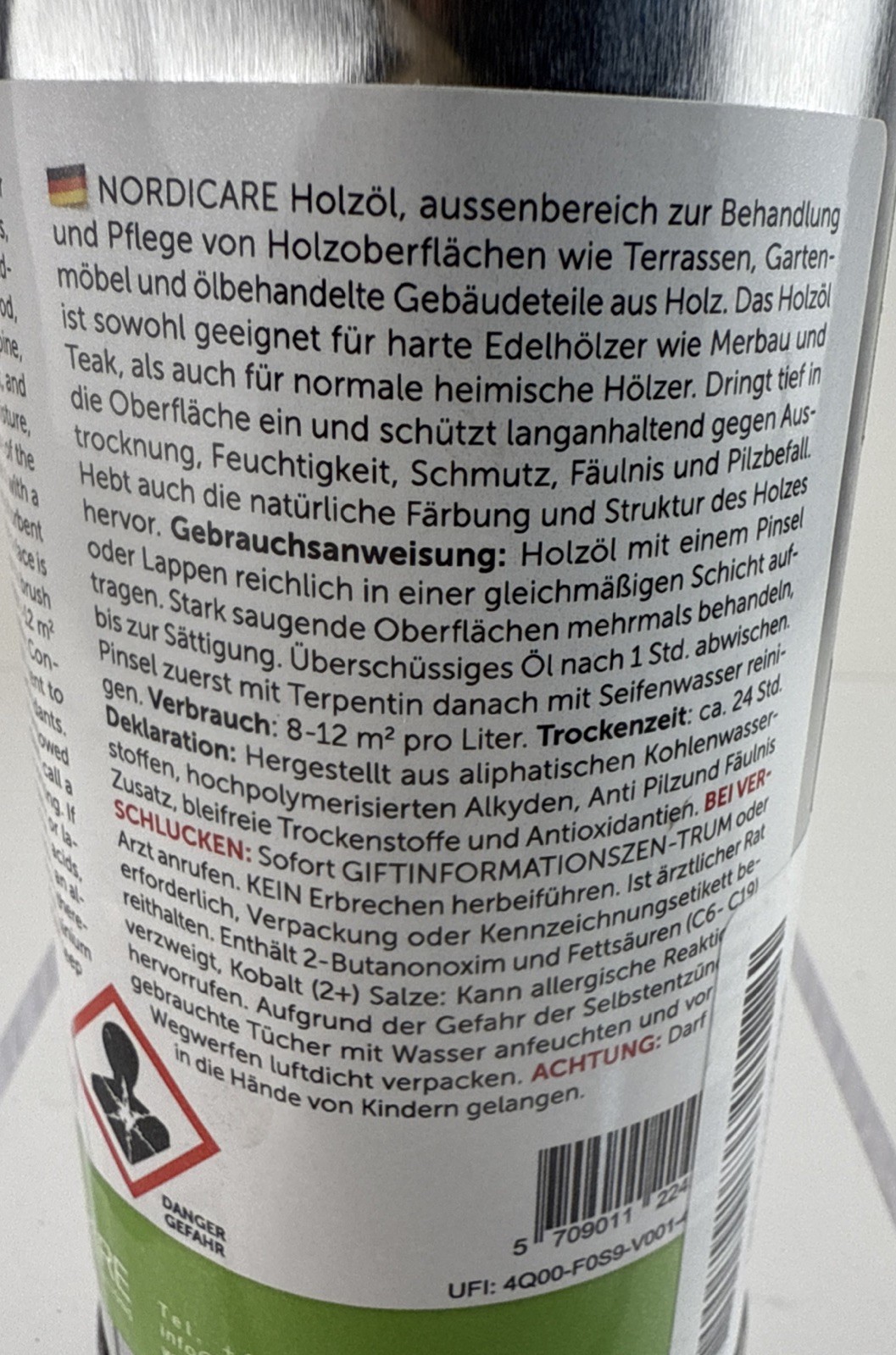 Nordicare Wood Oil for Outdoor Furniture – 16.9 Oz Wood Protector Sealer