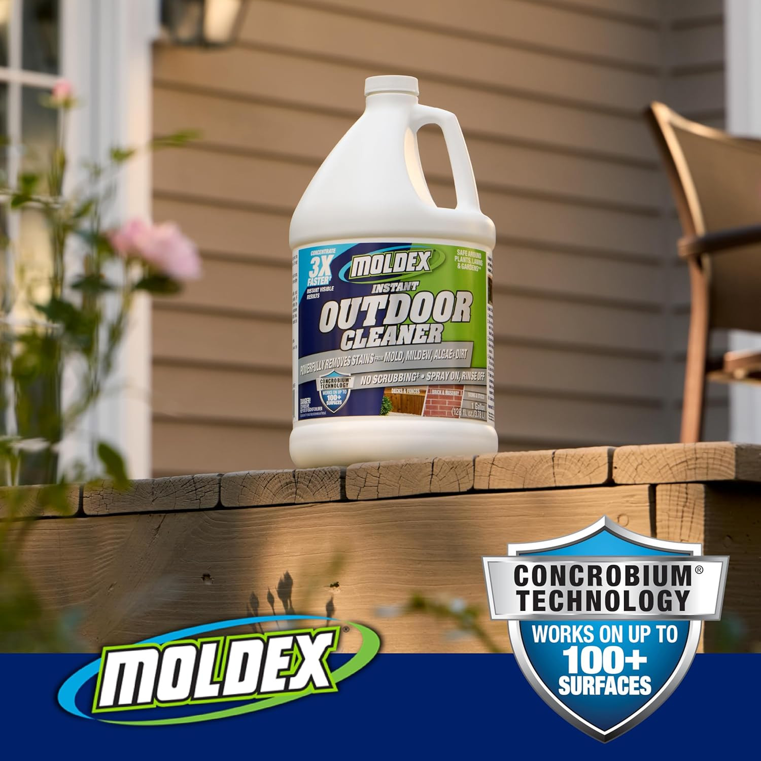 ® Instant Outdoor Cleaner with Bleach Combo Pack, 1 Gallon Refill + 64 Oz Hose E