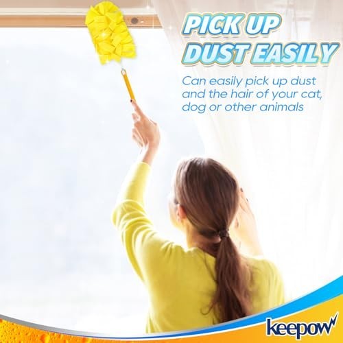 Reusable Duster Refills for Swiffer Hand Duster, 360° Heavy Duty Fleece, 4 Pack