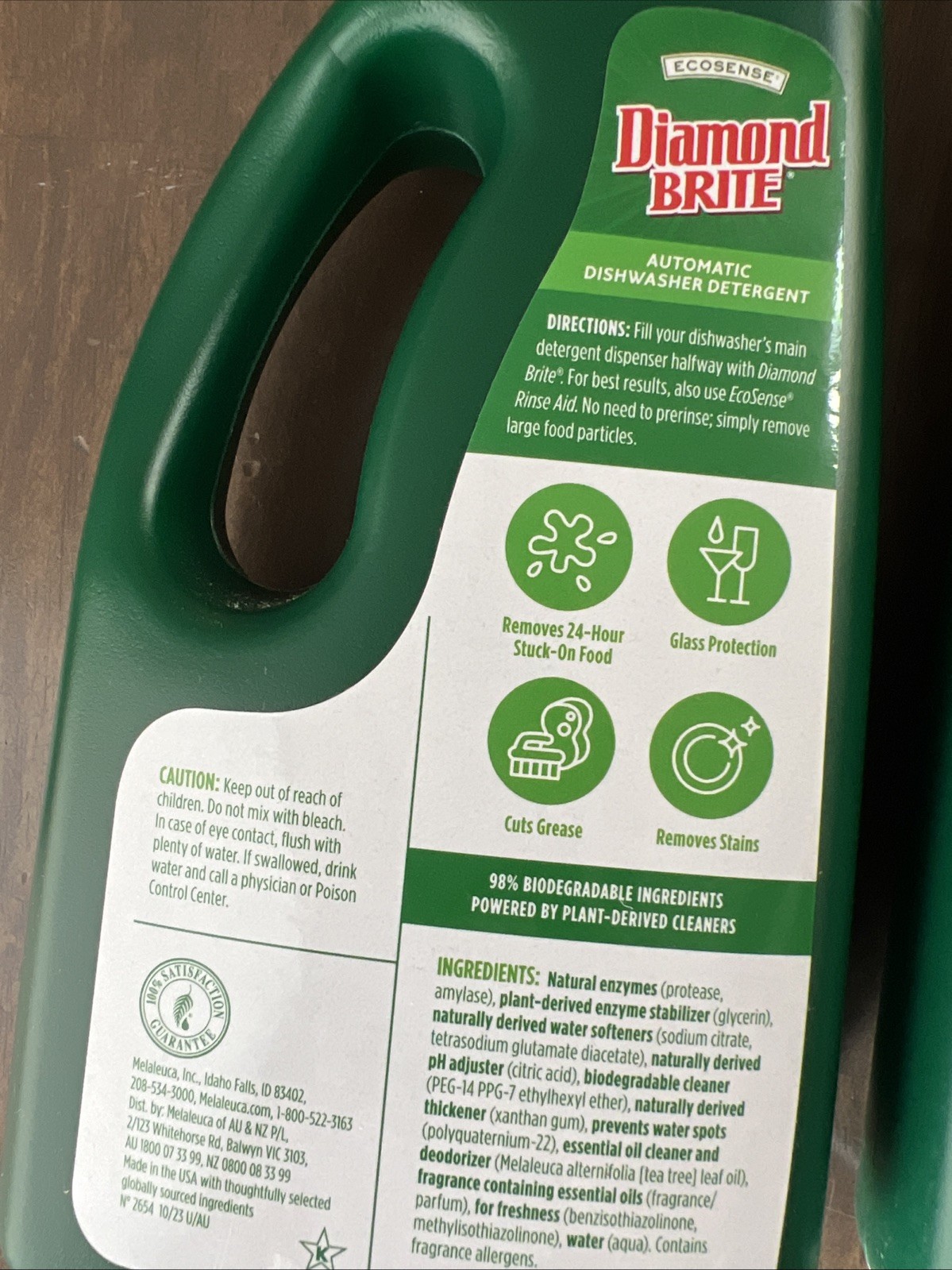 Melaleuca Diamond Brite Ecosense Liquid Dishwasher Detergent, 32oz, Pack of 2