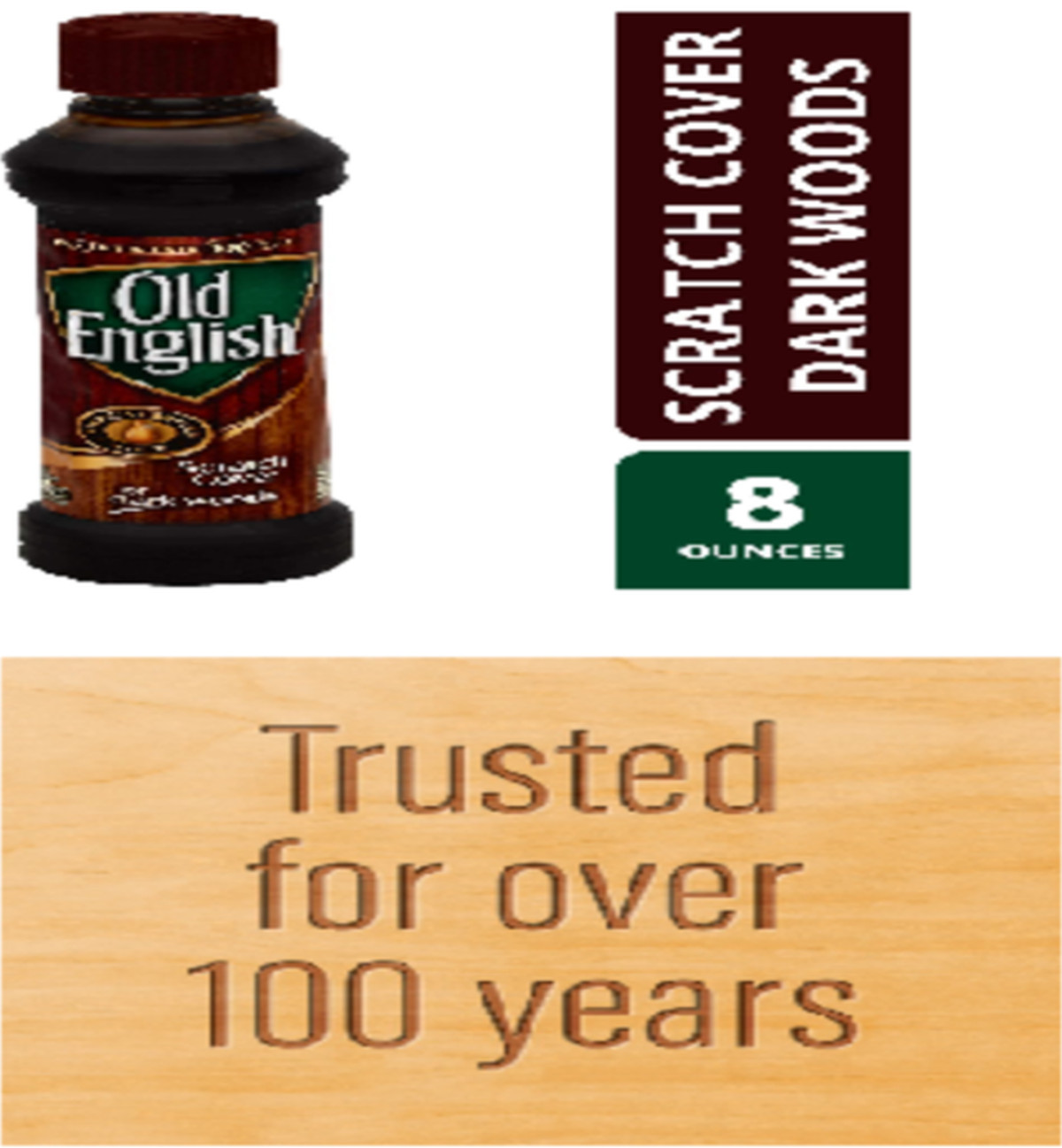 Scratch cover Liquid for dark woods Brown wood Furniture Polish 8 oz OLD ENGLISH