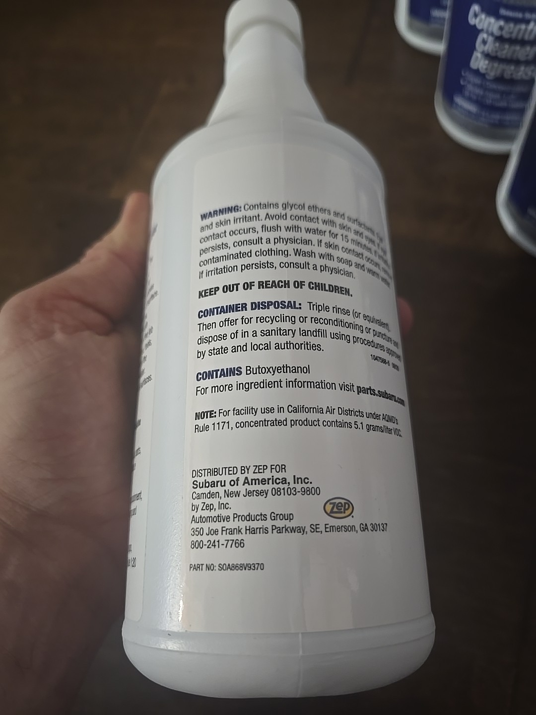 11x SUBARU SOA868V9370 Concentrated Cleaner & Degreaser 32 Oz Each (11 PACK)