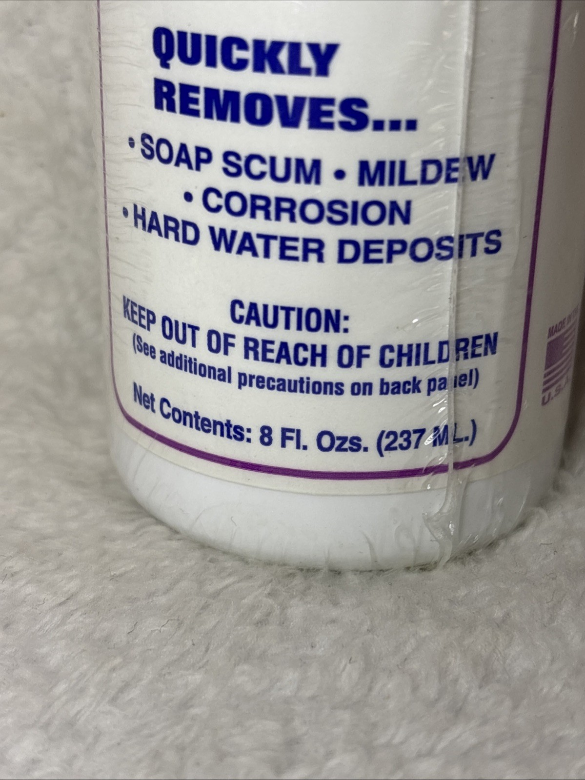 Poof Shower & Tile Cleaner Non-Toxic Non-Flammable Biodegradable 8oz Made In USA