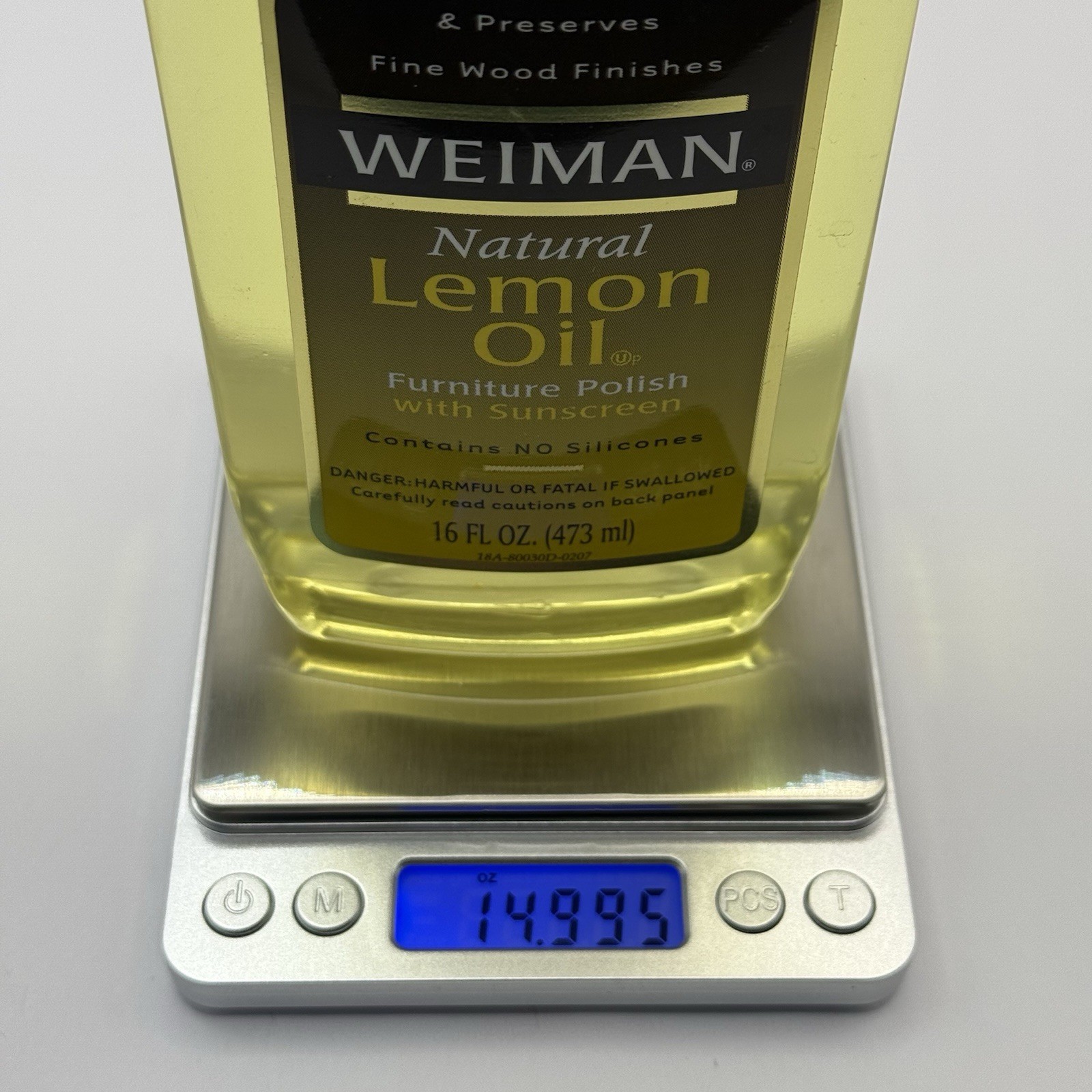 Weiman Lemon Oil Furniture Wood Polish with Sunscreen 16oz 95% Full Discontinued