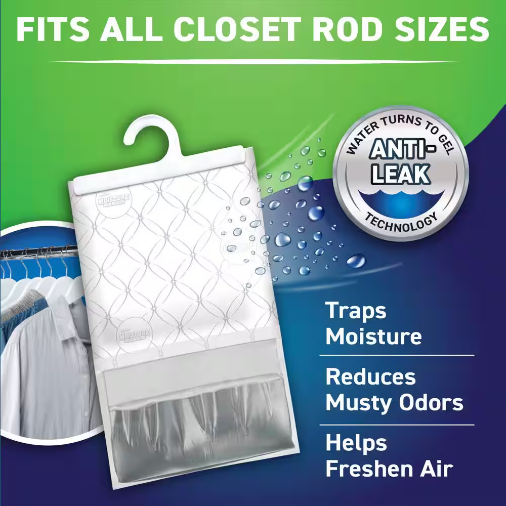 17.5 Oz. Moisture Grabbers Humidity Absorbing Fragrance Free Pouch Mold & Mildew