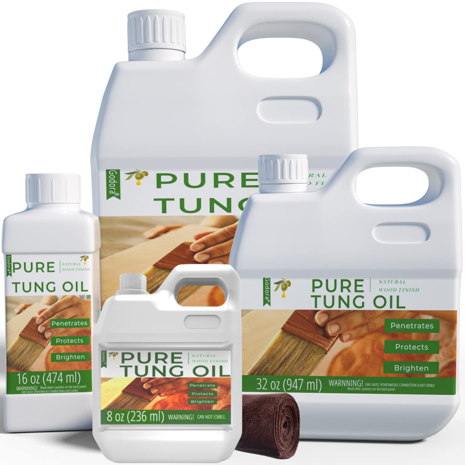8 oz Pure Tung Oil for Wood Finishing, Wood Sealer for Indoor & Outdoor Favor…