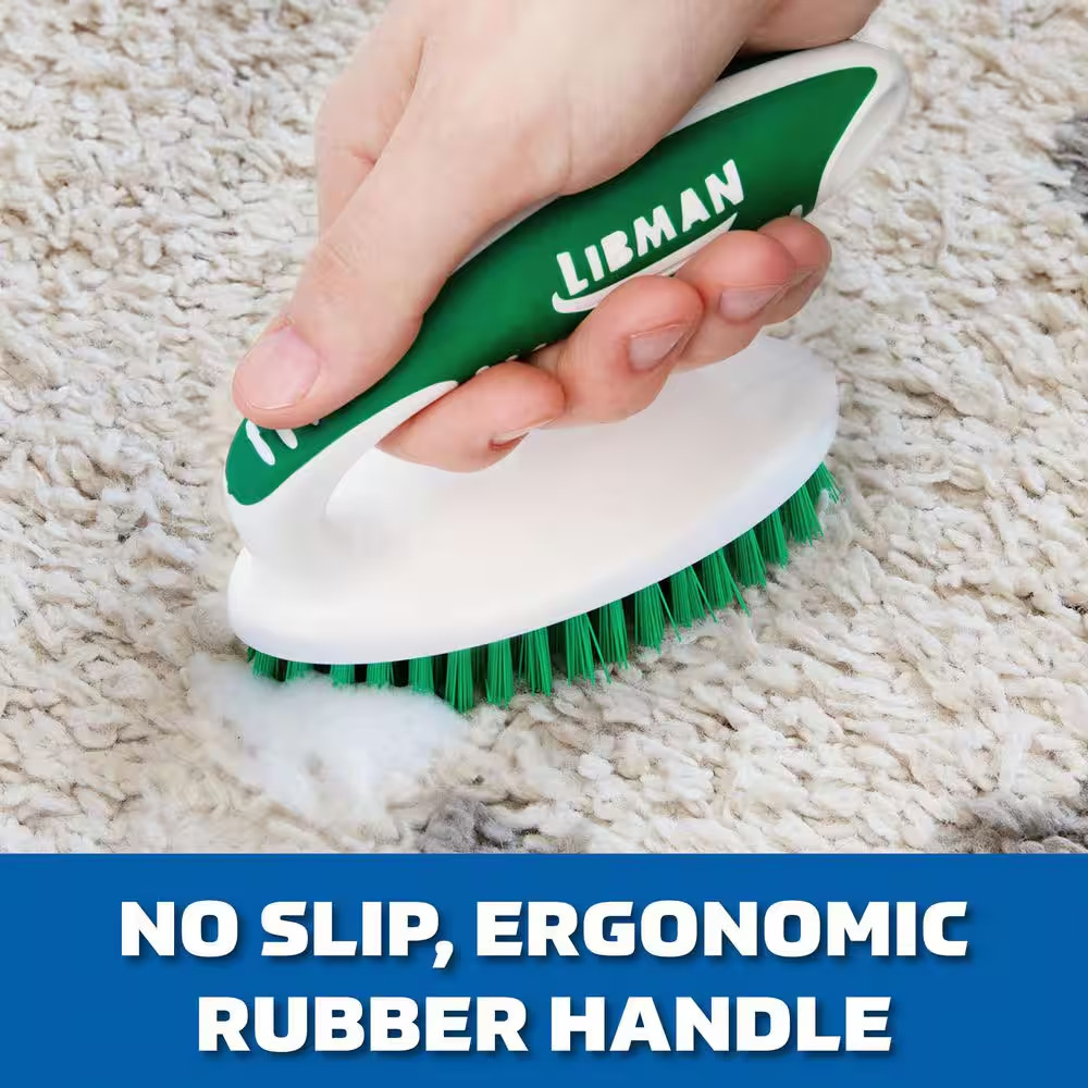 Small Space Scrub Brush with 32 oz Spray Bottle Heavy Duty Grout Corner Cleaner