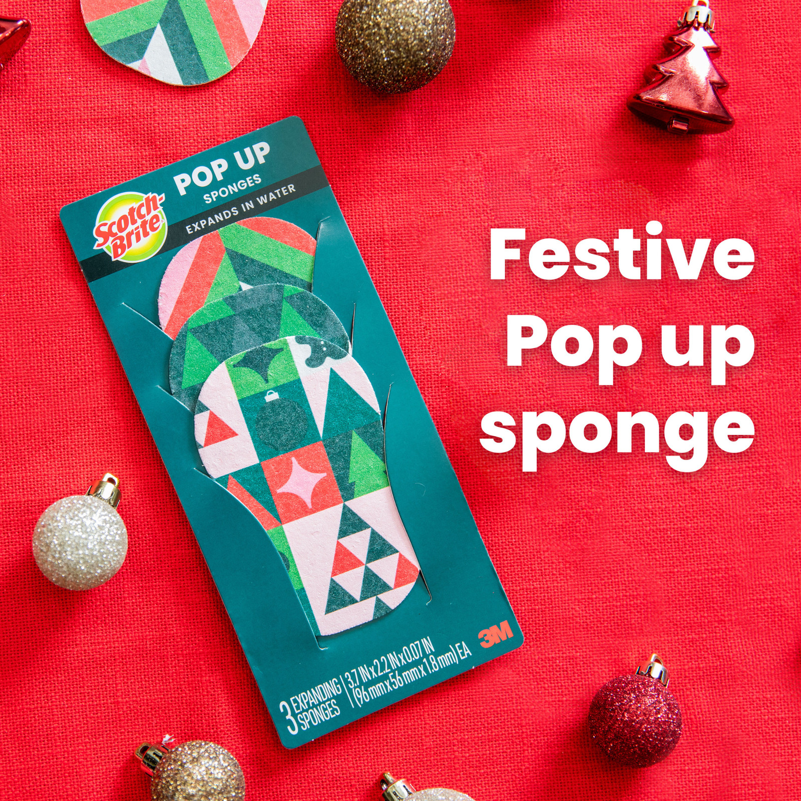Scotch-Brite Holiday Pop Up Sponge: (Multicolored) [72-pack] COMP-SP-H24