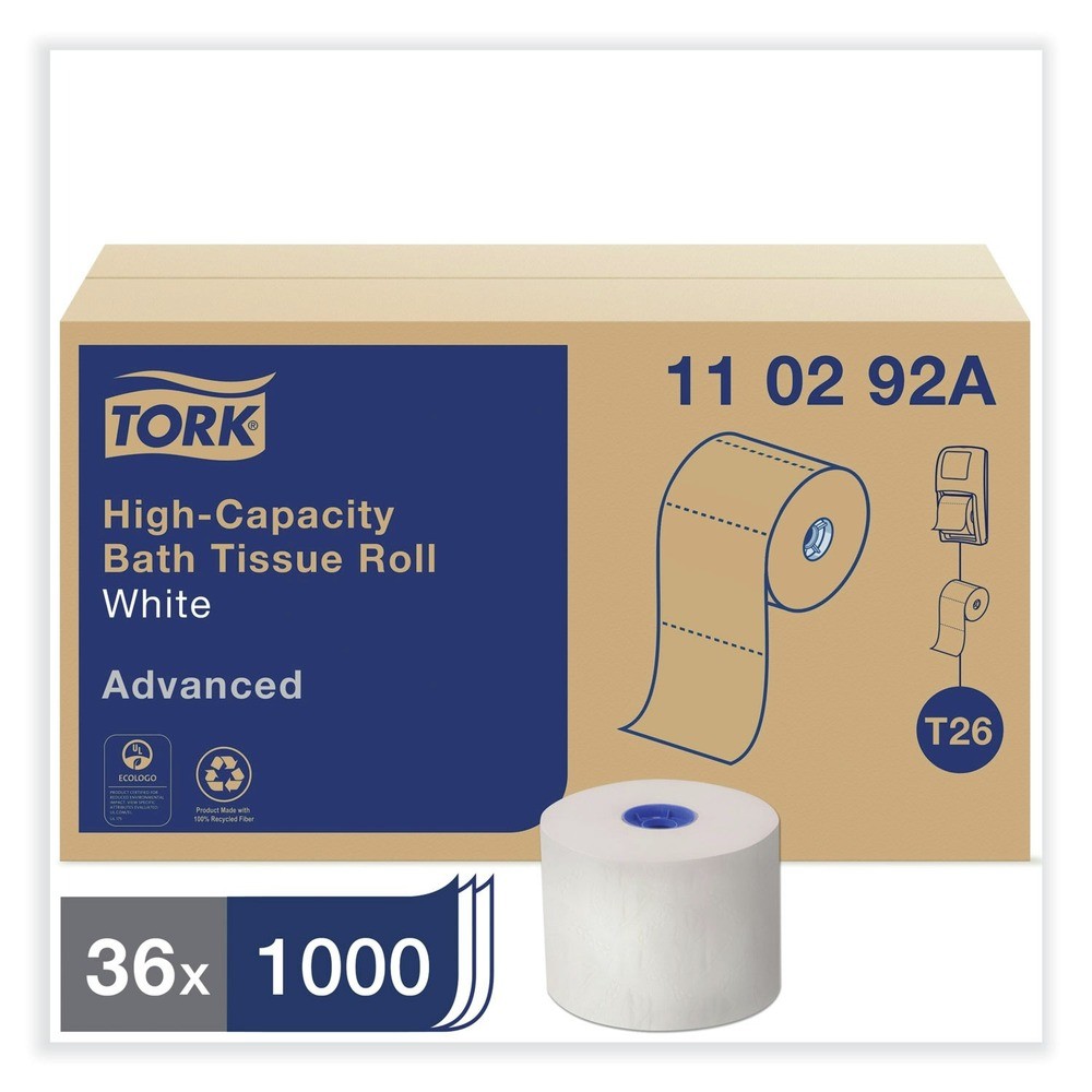 Tork 110292A 2-Ply Septic Safe Adv High Cap Bath Tissue – White (36/Carton) New