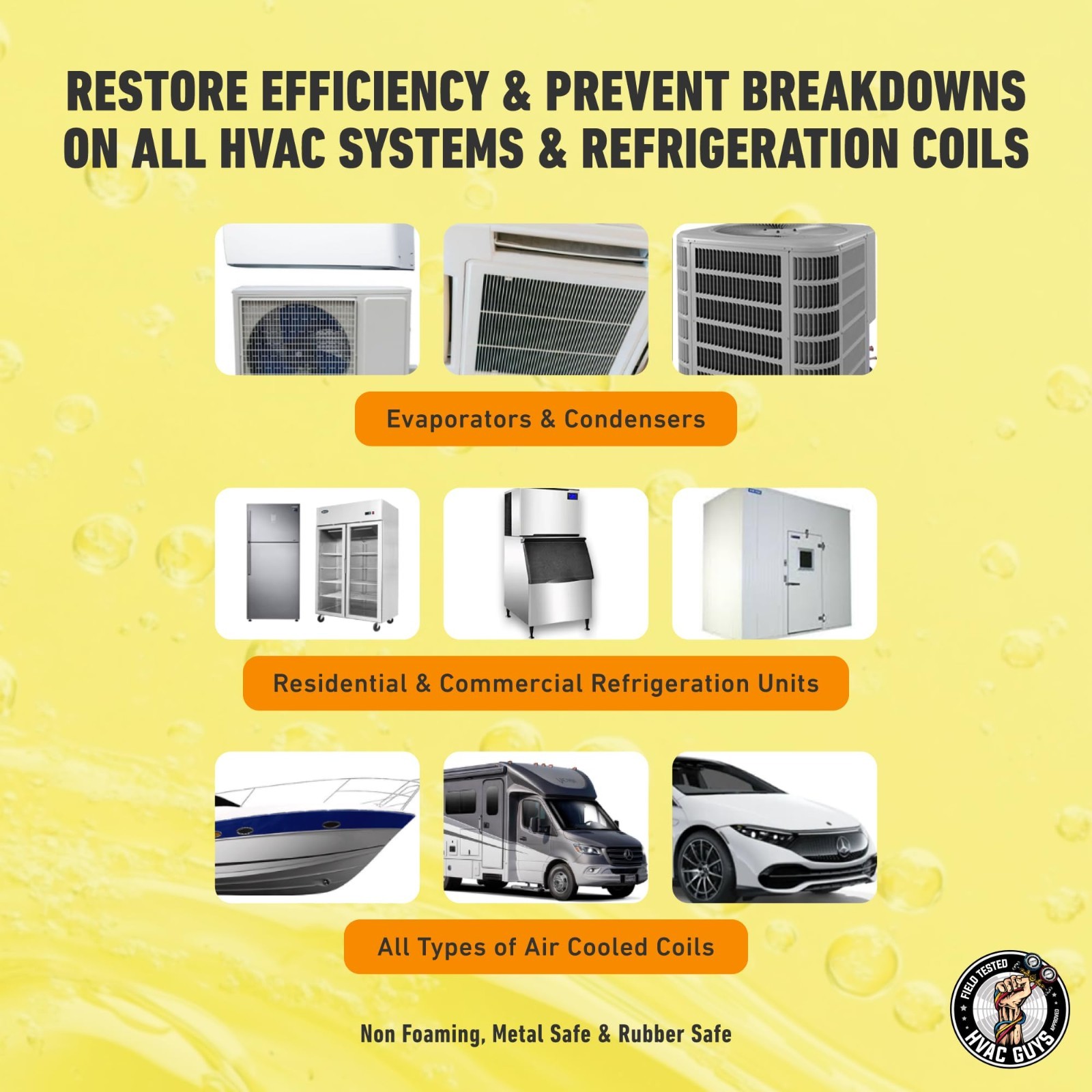 AC Coil Cleaner for Condensers & Evaporators | No Rinse | 1 Gallon – 4:1 to 10:1