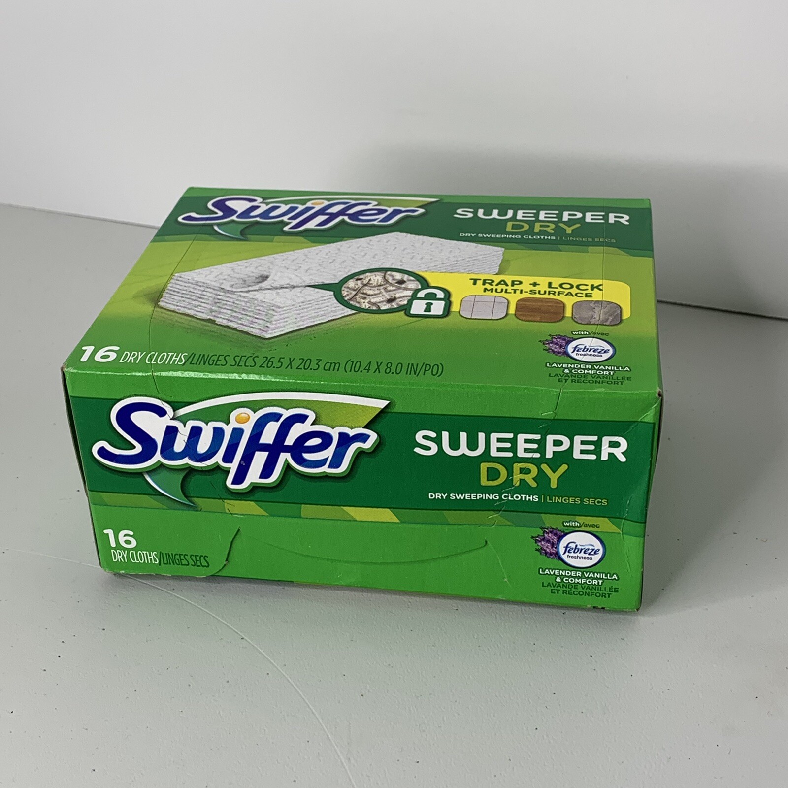 Swiffer Sweeper Dry Cloth Refill 16 ea 10.4″ x 8.0″ New Febreze Lavender