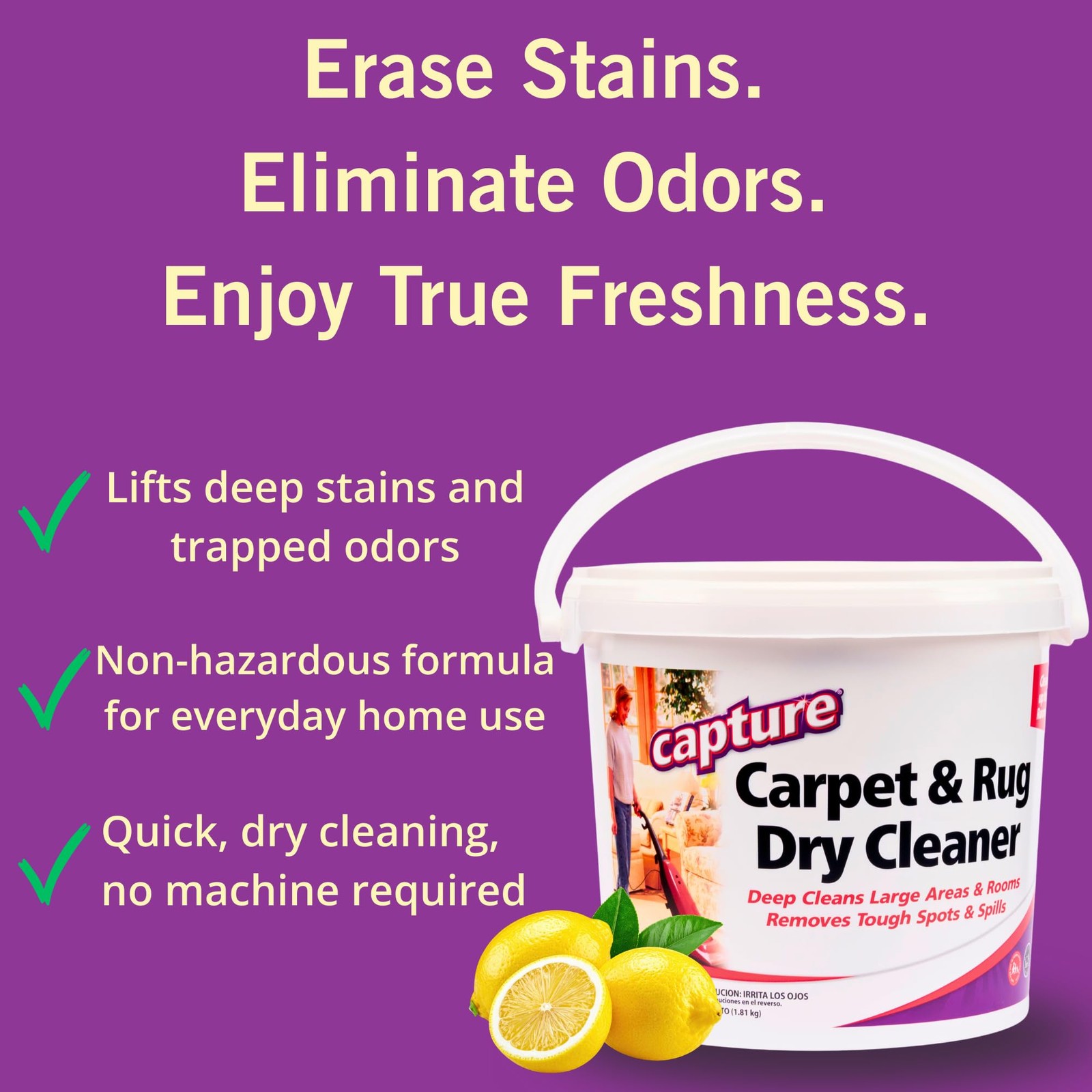 Pet Carpet Cleaner Dry Cleaning Solution for Home, Car, Stains & Odor 4 lb