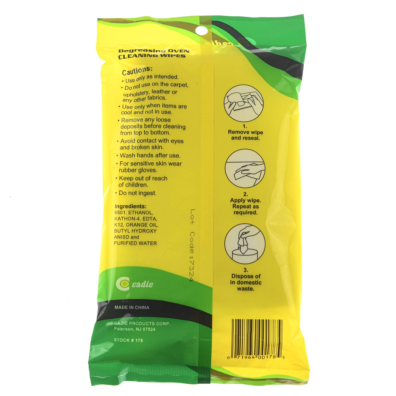Degreasing Oven Cleaning Wipes 20 Wipes