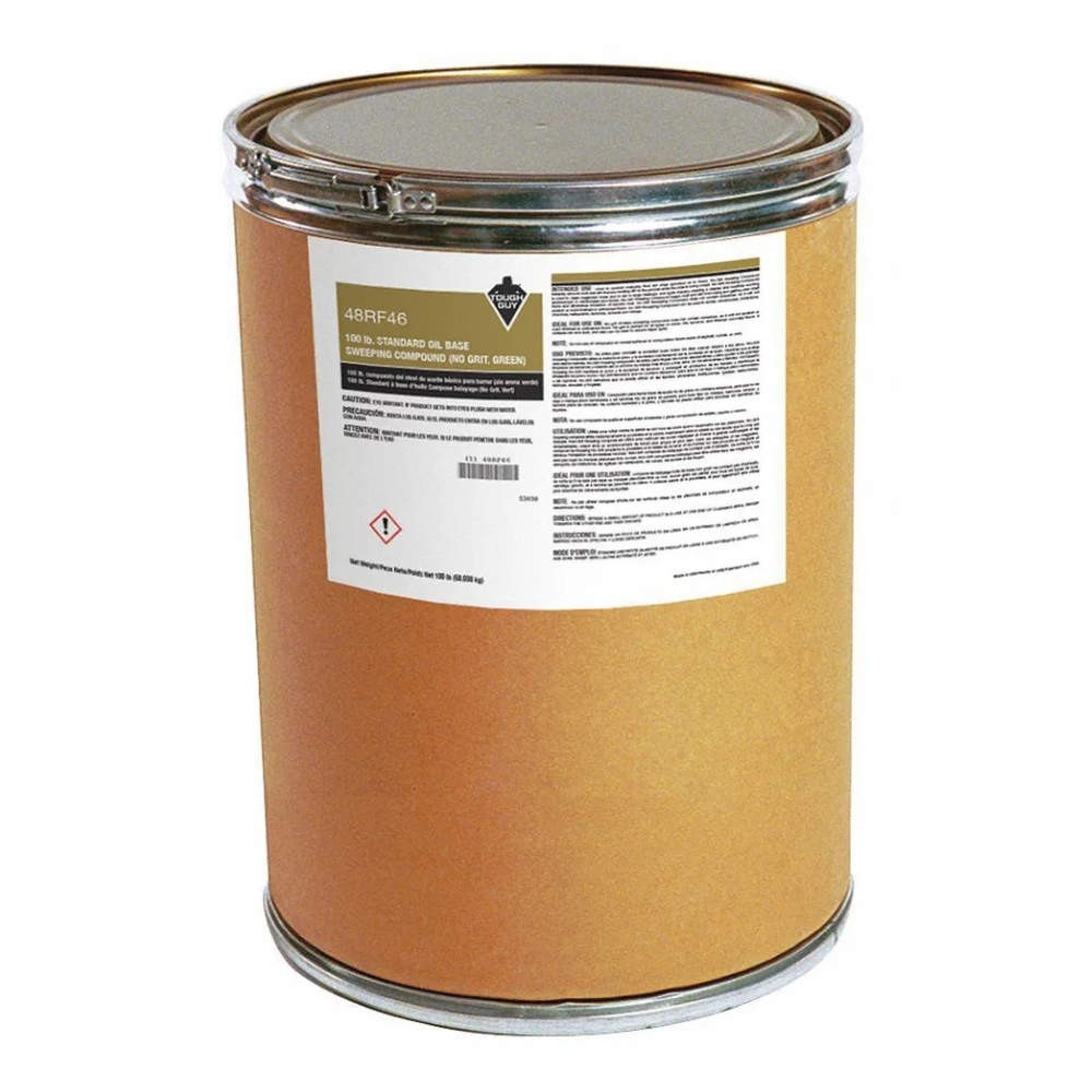 TOUGH GUY 48RF46 Sweeping Compound,Wood Pulp,100 lb,Drum 48RF46