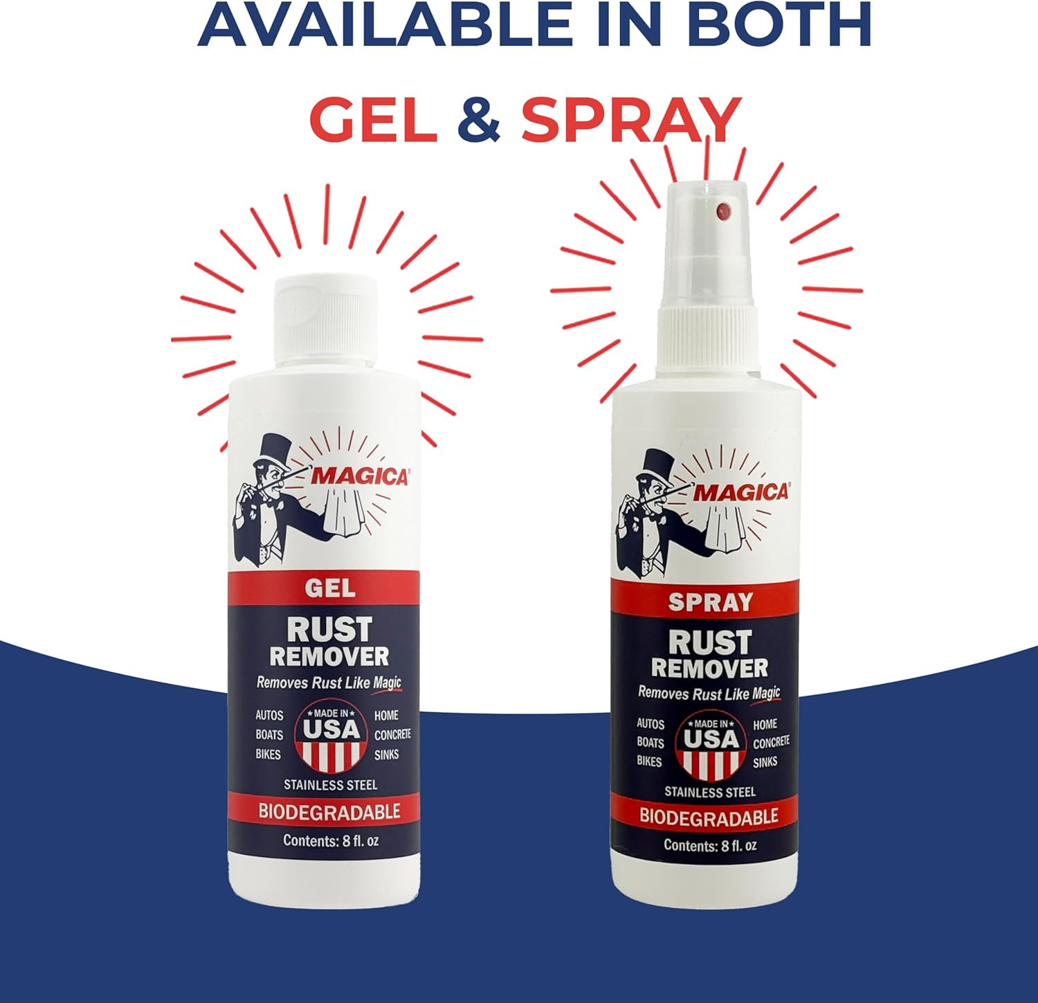 Magica® Rust Remover (8Oz Spray) Reliably Removing Rust Stains for over 35 Years