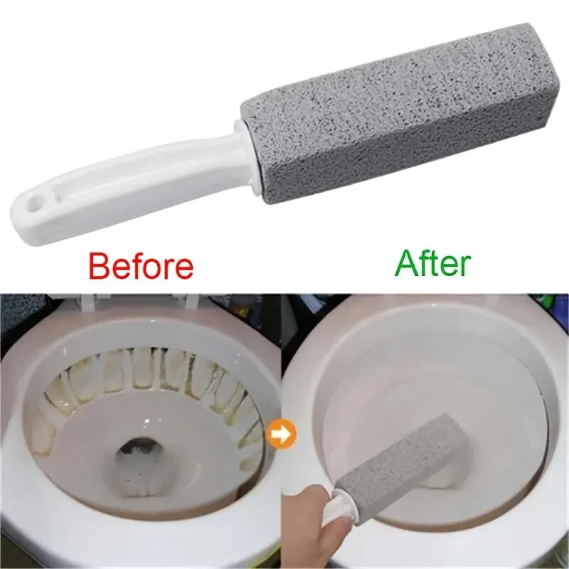 2 Pcs Pumice Stone Cleaning Heavy Duty Handle Toilet Scouring Stain Remover Tool
