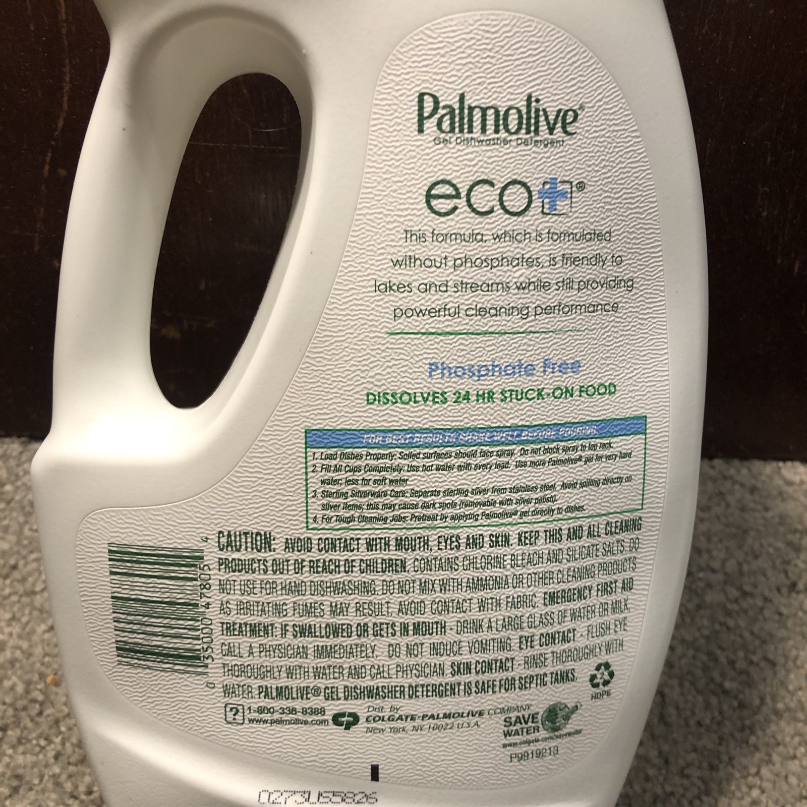 Palmolive ECO Gel Dishwasher Detergent Lemon Splash, 45oz