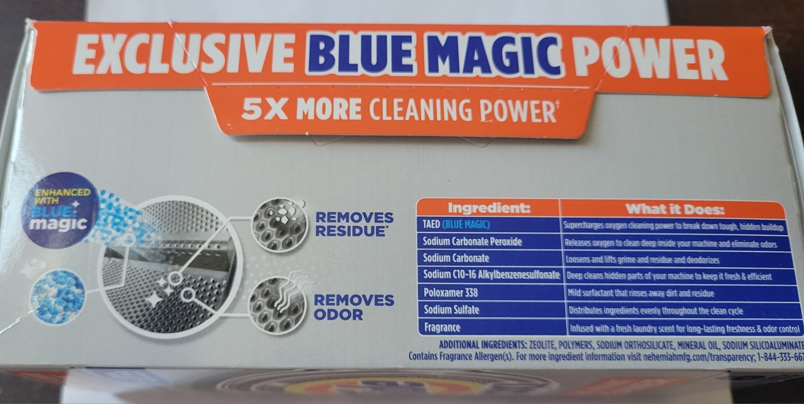 Tide OXI WASHING MACHINE CLEANER 6 Pouches 2.6 oz Each Total 15.8oz * BRANDNEW *