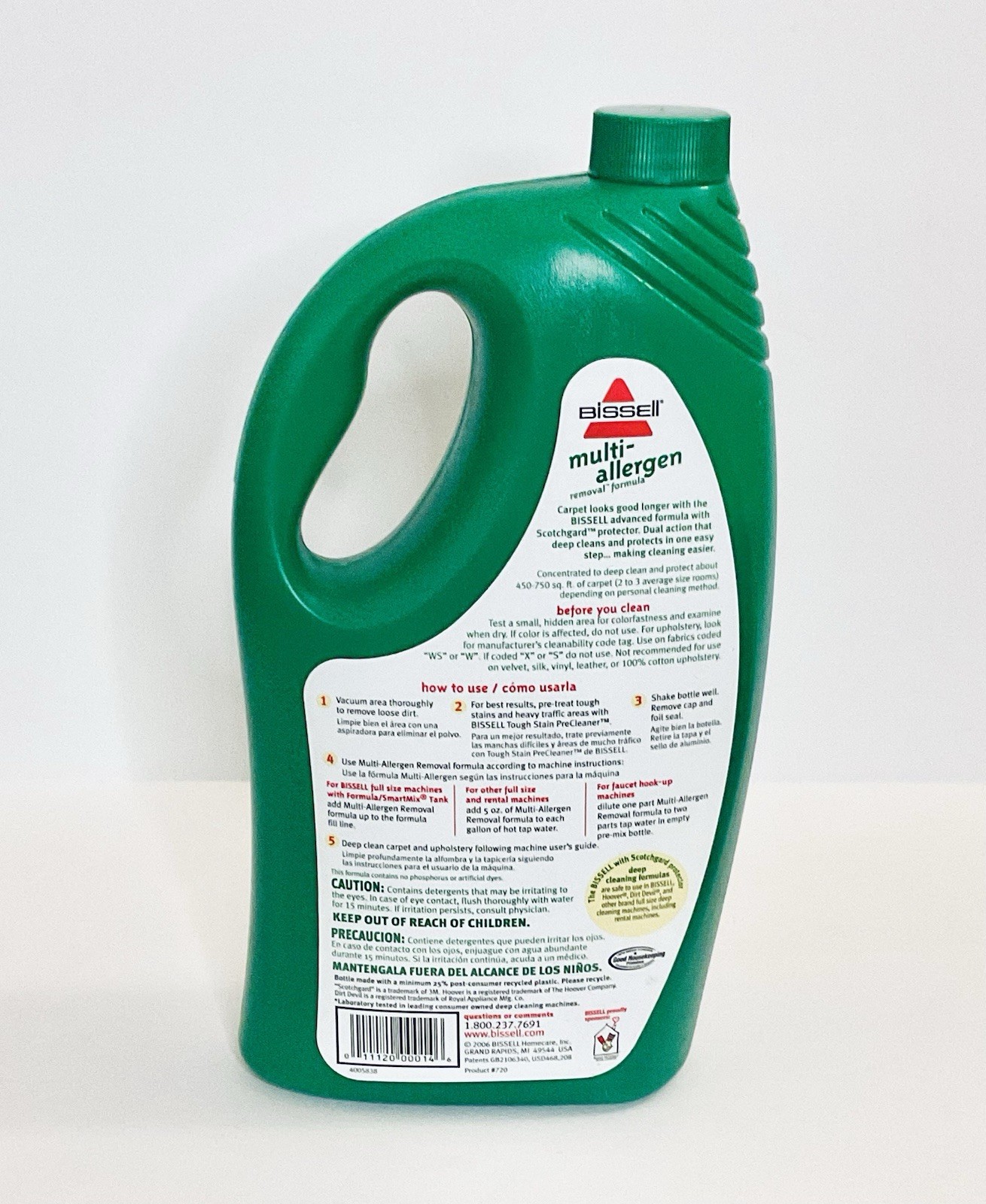 BISSELL MULTI-ALLERGEN REMOVAL FORMULA FOR CARPET & UPHOLSTERY 48 FL OZ