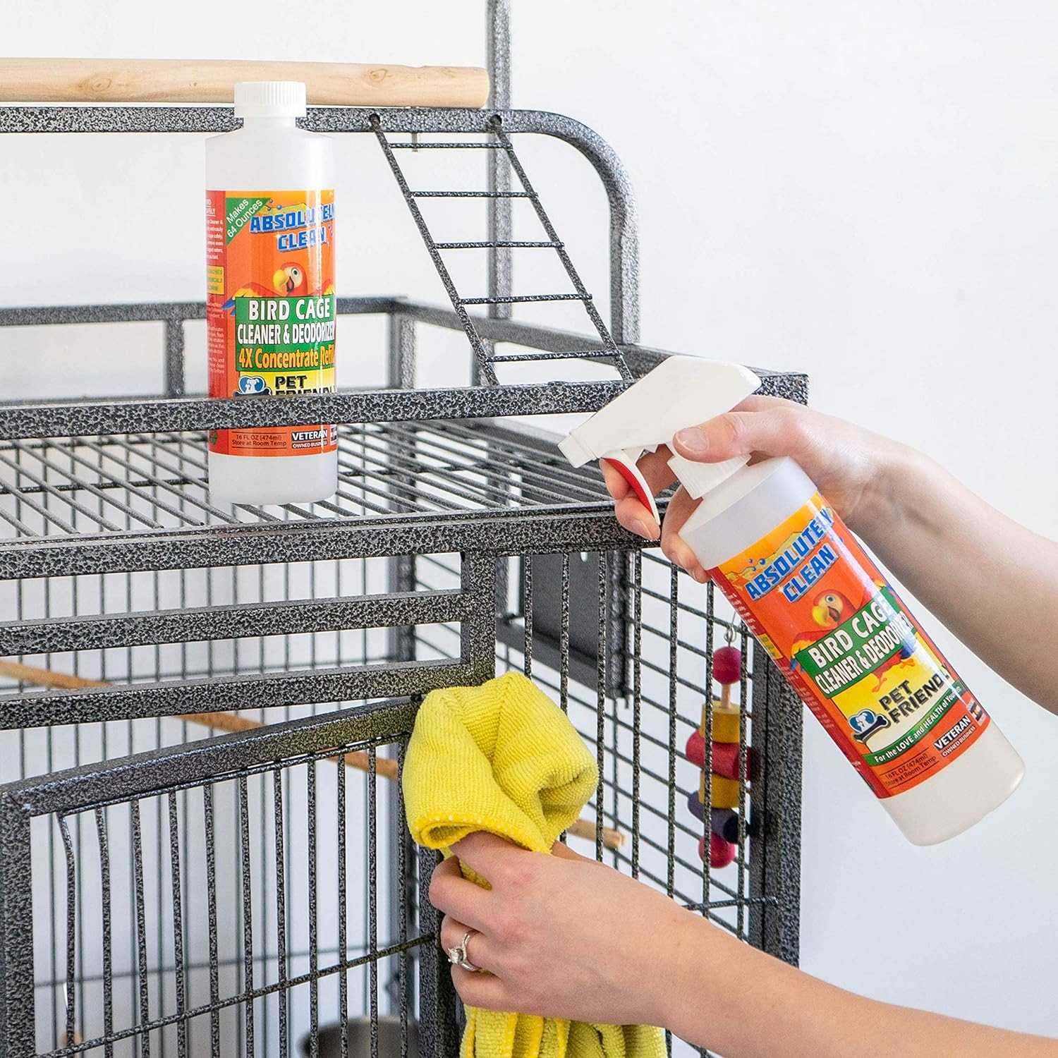 Absolutely Clean Amazing Bird Cage Cleaner and Deodorizer – Just Spray