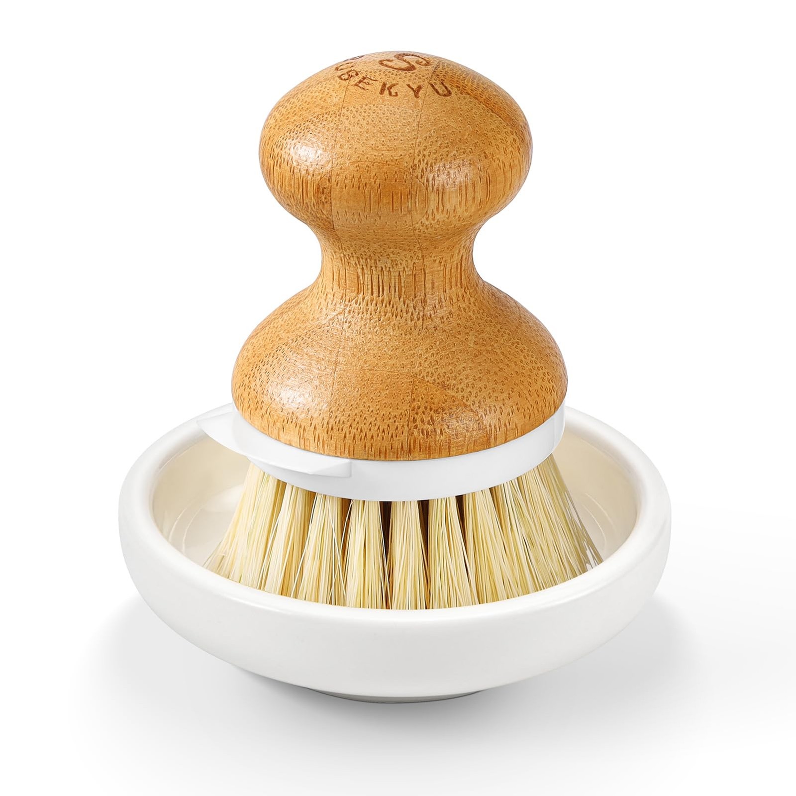 Bamboo Dish Brush Kitchen Dish Scrubber Brush Natural Wooden Dishwashing Brush F