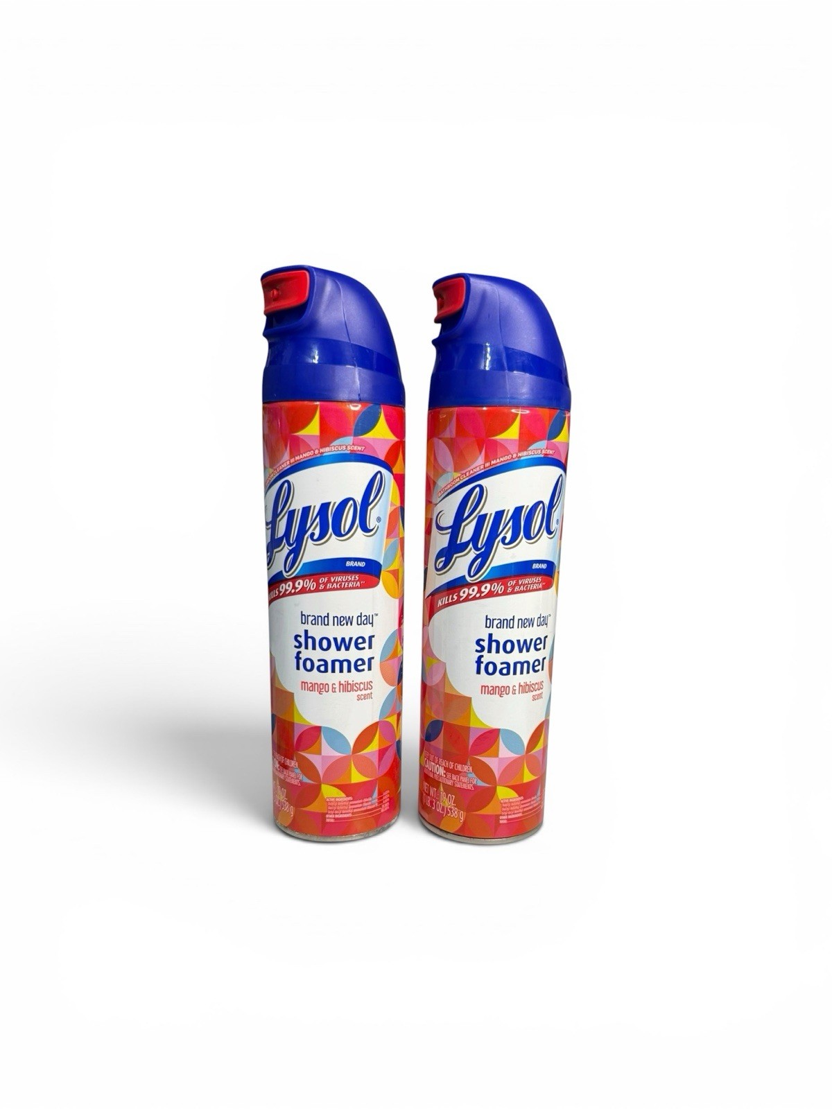 2 x Lysol Brand New Day Mango Hibiscus Scent Shower Foamer 19oz EA