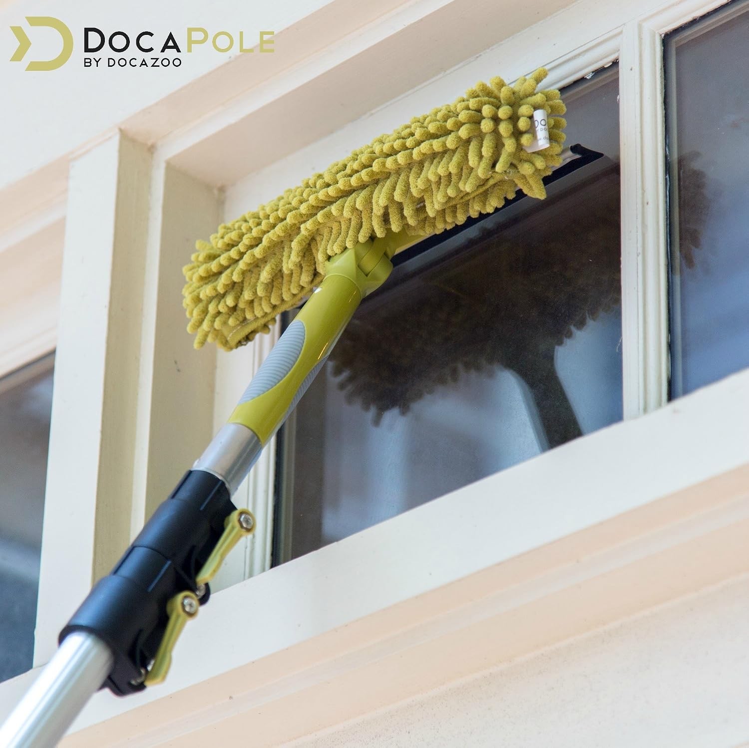 Telescoping Pole Attachment for Feather Duster Squeegee Scrubber Head Only