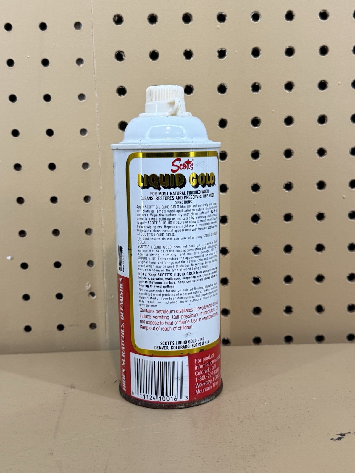 SCOTT’S LIQUID GOLD POURABLE WOOD CLEANER – 16 FL OZ OLD STOCK 1/3 Full Can